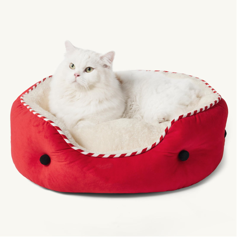 Dog Beds For Small Dogs Round Cat Beds For Indoor Cats Washable Pet Bed For Puppy And Kitten With Slip Resistant Bottom